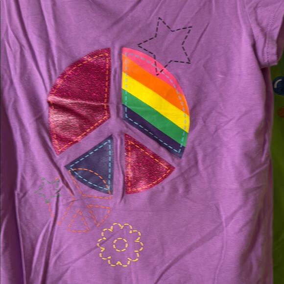 Circo Pink Purple Green Blue SS Tees Vibrant Graphic Design (4) Size 14/16) - Picture 4 of 6